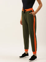 Women Green Straight Active Track Pants