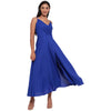 Aawari Rayon Front Open Gown For Girls and Women Royal Blue