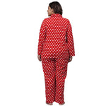 Instafab Designs Plus Size Women Polka Dots Stylish Night Suit or Nightwear