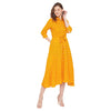 Adults-Women Mustard A-Line Dress