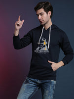 Campus Sutra Armour Men Printed Full Sleeve Stylish Casual Hooded Sweatshirts