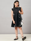 Girl's Curious Solid Dress Black