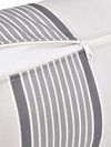 Clasiko Cotton Bolster Covers Set Of 2 220 TC Grey White Stripes 30x15 Inches