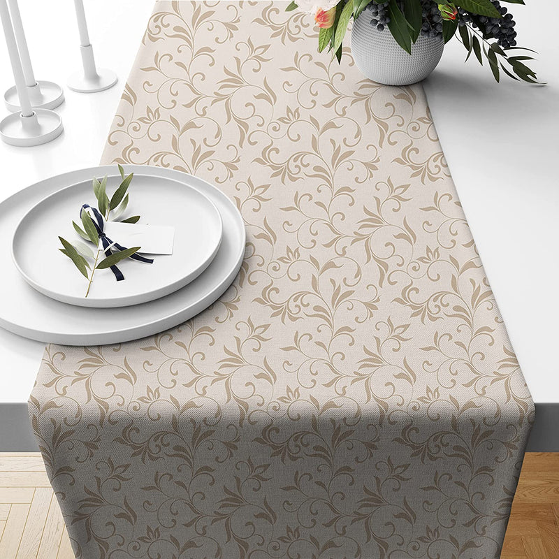Floral Printed Cotton Canvas Table Runner (13 X 60 Inches )