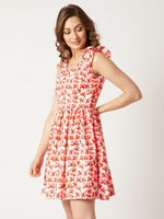 Altogether Better Bow Dress Multicolor-Base Off-White