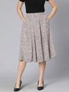 Garnish Grey Floral Print Women Skirt