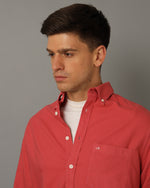Mens Regular fit Solid Pink Casual Shirt