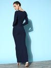 Veni Vidi Vici Navy Bodycon Maxi Dress