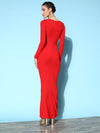 Veni Vidi Vici Red Bodycon Maxi Dress