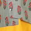 BownBee Printed Attached Jacket Cotton Kurta Pajama for Boys- Grey