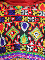 BownBee Girls Peacock embroidery Navratri Chaniya Choli with Dupatta- Black