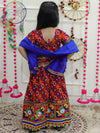 BownBee Girls Navrtari Bandhani Print Cotton Lehnga Choli with Dupatta- Red