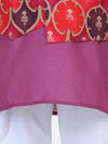 BownBee Boys Festive wear Attached Printed Jacket Kurta Pajama -Purple