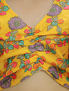 BownBee Girls Ethnic Wear Chanderi Floral Print Choli with Lehenga - Yellow