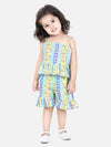 BownBee Spaghetti Cotton Top with Shorts for Girls Co Ords - Yellow