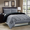 Polyfill Micro Reversible Double Bed Premium Comforter/Quilt (Black/Grey)