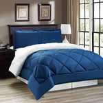 Polyfill Micro Reversible Double Bed Premium Comforter/Quilt (Blue/White)