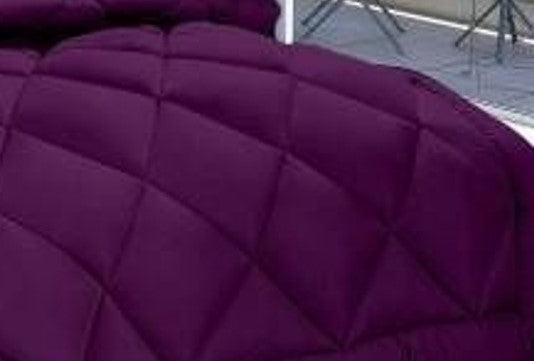 Polyfill Micro Reversible Single Bed Premium Comforter/Quilt (Purple/Grey)