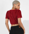 Women's Red Textured Regular Fit Top