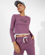 Women's Purple Printed Regular Fit Co-Ords Set