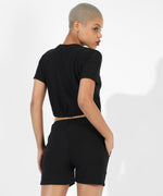 Women's Solid Black Regular Fit Co-Ords Set