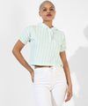 Women's Mint Green Striped Regular Fit Top