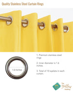 Uneven Checks Yellow Cotton Sheer Curtain (Single Piece) - Window
