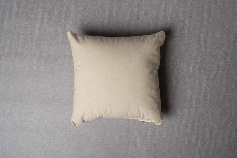 Rust Cotton Cushion Cover with Embroidery Piping - 14" x 14"