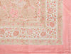 Abeer Abeer Hand Block Cotton Dining Table Cover Floral Printed Peach Color Textured Design Table Cloths 6 Seater-150 Cm. x 225 Cm.