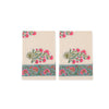 Abeer Hand Block Floral Printed Cotton Kitchen Towel, Quick Drying, Light Weight Pink-40 cm. x 60 cm.