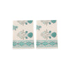 Abeer Hand Block Floral Printed Cotton Kitchen Towel, Quick Drying, Light Weight Green-40 cm. x 60 cm.