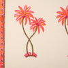 Abeer Hand Block Floral Printed Cotton Kitchen Towel, Quick Drying, Light Weight Orange-40 cm. x 60 cm.