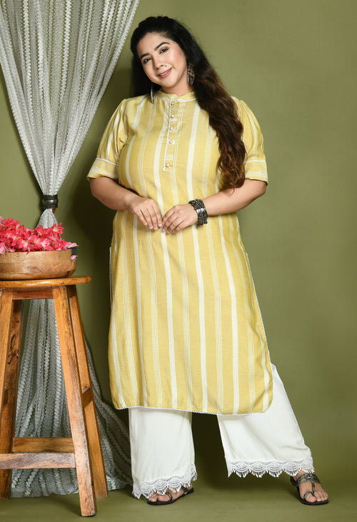 Plus Size Striped Kurta