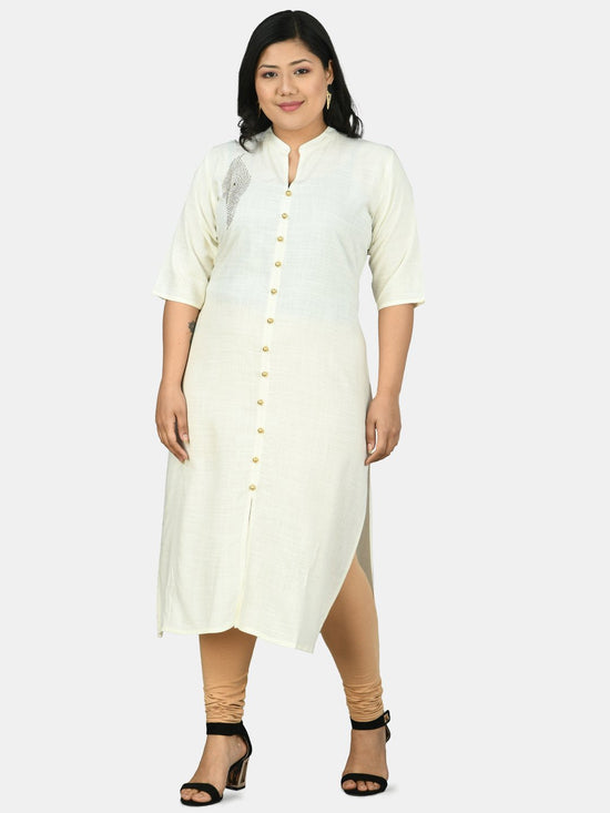 Soothing White Embellished Kurta