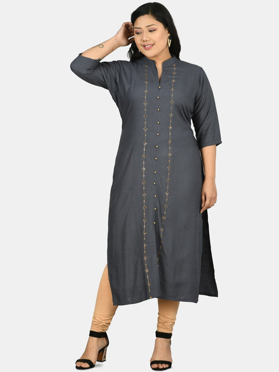 Plus Size Grey Kurta