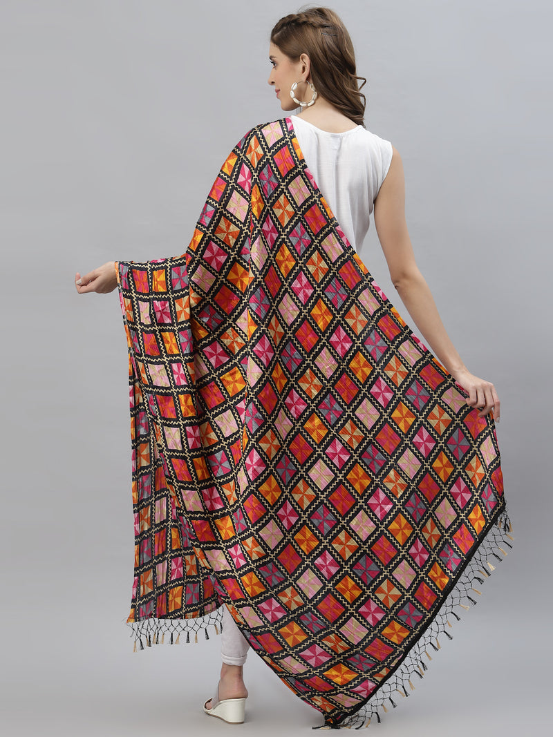 Women's Printed Silk Blend Dupatta