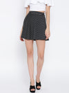 Black Striped Skater Skirt