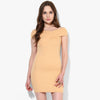 Fawn Textured Bandage Bardot Dress