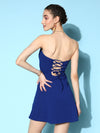 Veni Vidi Vici Royal Blue Lace Up Back Bodycon Dress