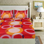 Good Homes Microfiber Geometric Double Bedsheet with 2 Pillow Covers