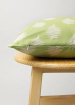 Ferns Printed Cotton Cushion Cover - 20" x 20"