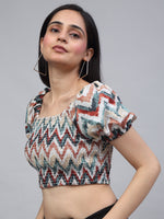 Fabhuman Women'S Stretch Fit Western Good Crop Top