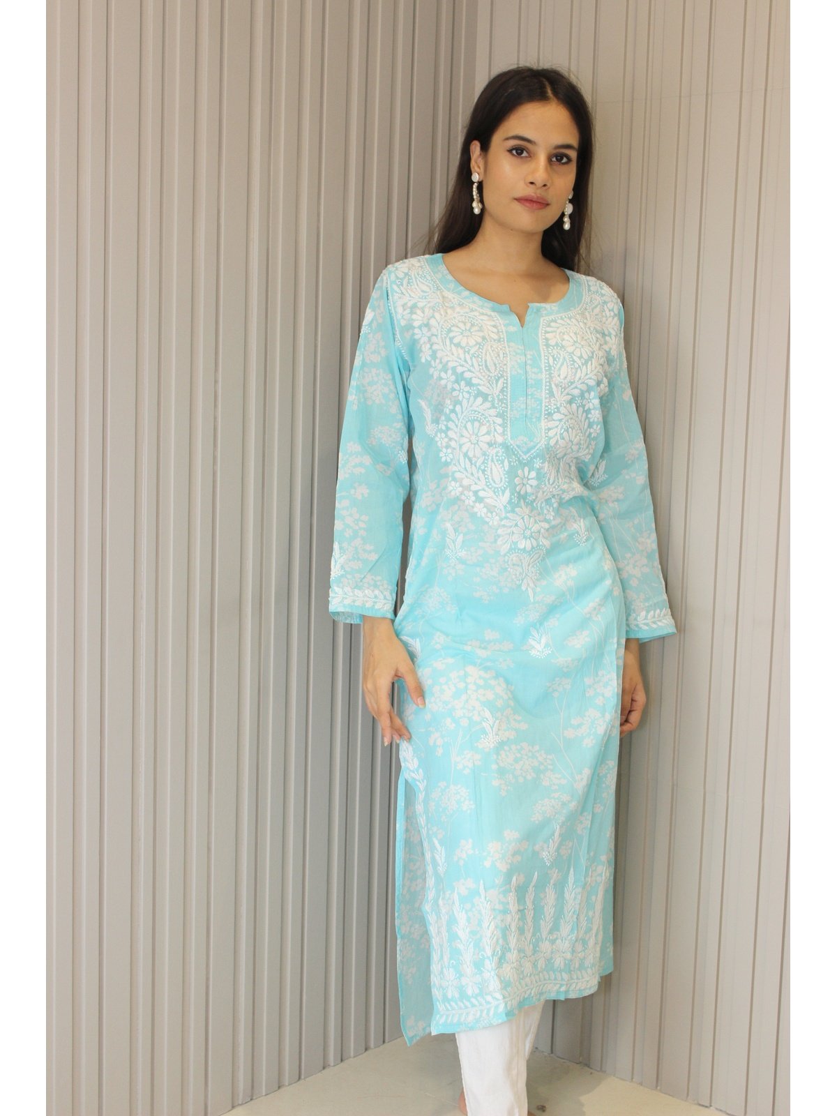 Wholesale Lucknow Chikan Suits | Designer Chikankari Kurtis | Anarkali  Online | Fancy dress design, Neck designs for suits, Chikankari suits