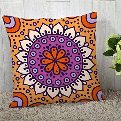 The Purple Tree Abstract Sleep Inc Printed Cotton Jute Cushion Covers (16 x 16 inch) (Pack of 5)