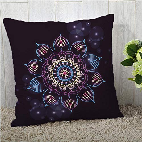 The Purple Tree Abstract Perfect Sleeper Printed Cotton Jute Cushion Covers (16 x 16 inch) (Pack of 5)