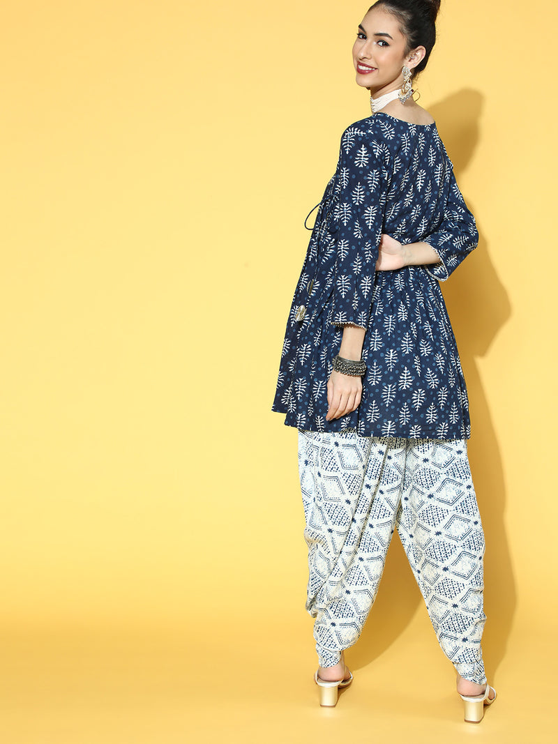 Buy Lyush Women Black Velvet Gota Patti Embroidered Short Kurta With Dhoti  Pants Online at Best Price | Distacart