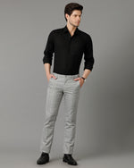 Mens Regular Fit Solid Black Casual Linen Shirt