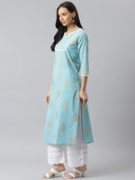 Women's Printed Cotton Straight Kurta