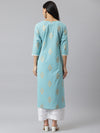 Women's Printed Cotton Straight Kurta