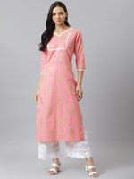 Women's Printed Cotton Straight Kurta